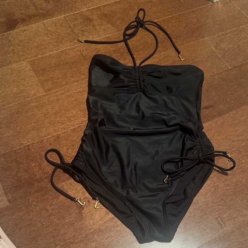 Juicy Couture black halter swim suit